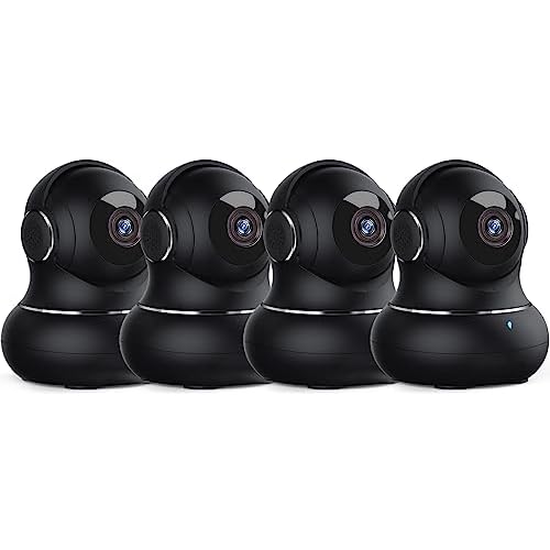 2K Indoor Security Camera, Litokam Cameras for Home Security with 360°Motion Detection, WiFi Camera Indoor for Baby/Elder/Dog, Pet Camera with Phone APP, IR Night Vision, 2-Way Audio, 4 Pack