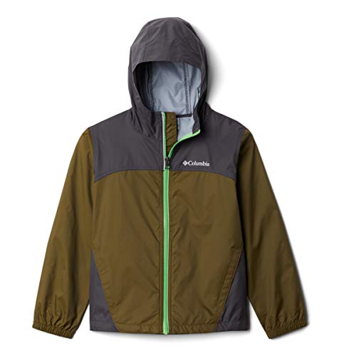 Image of Columbia Boys' Little Glennaker Rain Jacket, Waterproof & Breathable, Olive /Shark, X-Small