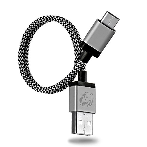 Cambond USB Type C Cable 2.0 Braided Charging Cable Cord 1ft for Galaxy Note 8, S8, S8+, MacBook, Nintendo Switch, Google Pixel, Sony XZ, LG V20 G5 G6, HTC 10, Nexus 6p 5X and More Gray