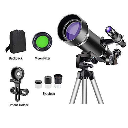 Telescopio Astronómico Refractor 70-400mm con Tripode Ajustable miniatura 2