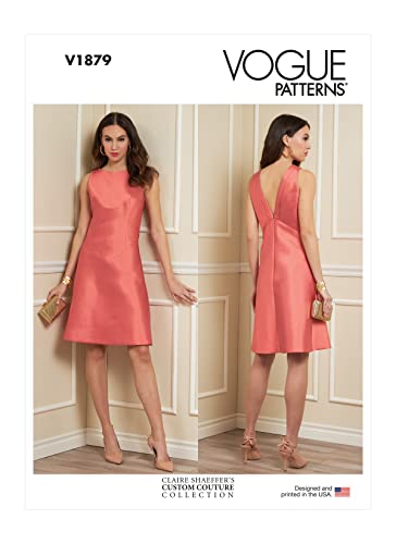 Vogue Patterns V1879E5 Misses Dress E5 (14-16-18-20-22), Multicolor