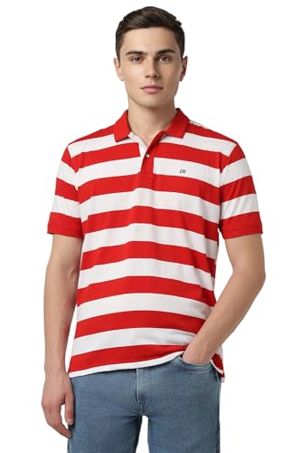 Image of Peter England Men's Cotton Regular Fit Polo T-Shirt