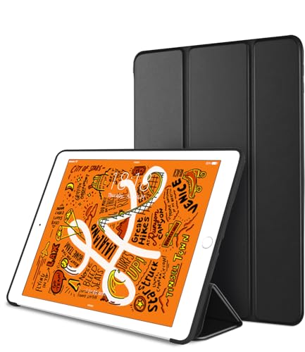 DTTO for iPad Mini 5th Generation 2019 Case, [Gentle Series] Smart Cover Trifold Stand Soft Back Cover for iPad Mini 5 2019/iPad Mini 4 2015 [Auto Sleep/Wake], Black