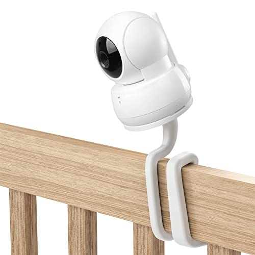 HOLACA Support rotatif flexible compatible avec le babyphone VTech VM923/924 sans outils ni dommages muraux - Blanc (support flexible)