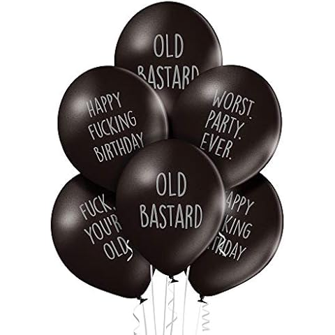 Funny Party Pieces Abusive Birthday Balloons - Pack Of 12 Different Funny Offensive Balloons (For Him) Cover