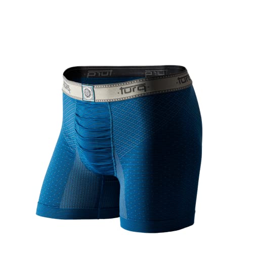 Turq Mens Underwear Boxer Brief | Chafe Free, Moisture Wicking, Athletic & Swimming Underwear for Men w/Paradise Pouch