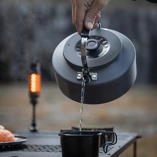 Bouilloire en alliage d'aluminium durable avec réchaud de camping compact