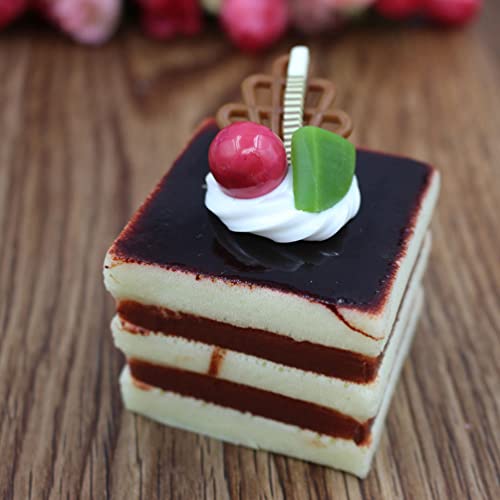 BESTOYARD Realistic Artificial Desserts for Display Fake Cake Slicer Food Model Photography Props Cupcake Home Kitchen Staging Party Dessert Photography Props Coffee - Thumbnail 3