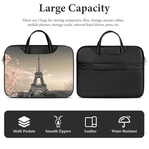 Bolsa para laptop impermeable de cuero 15.6 pulgadas miniatura 5