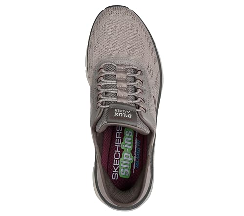 Skechers Men's D'Lux Walker Rezinate Hands Free Slip-in Sneaker,Taupe,6.5