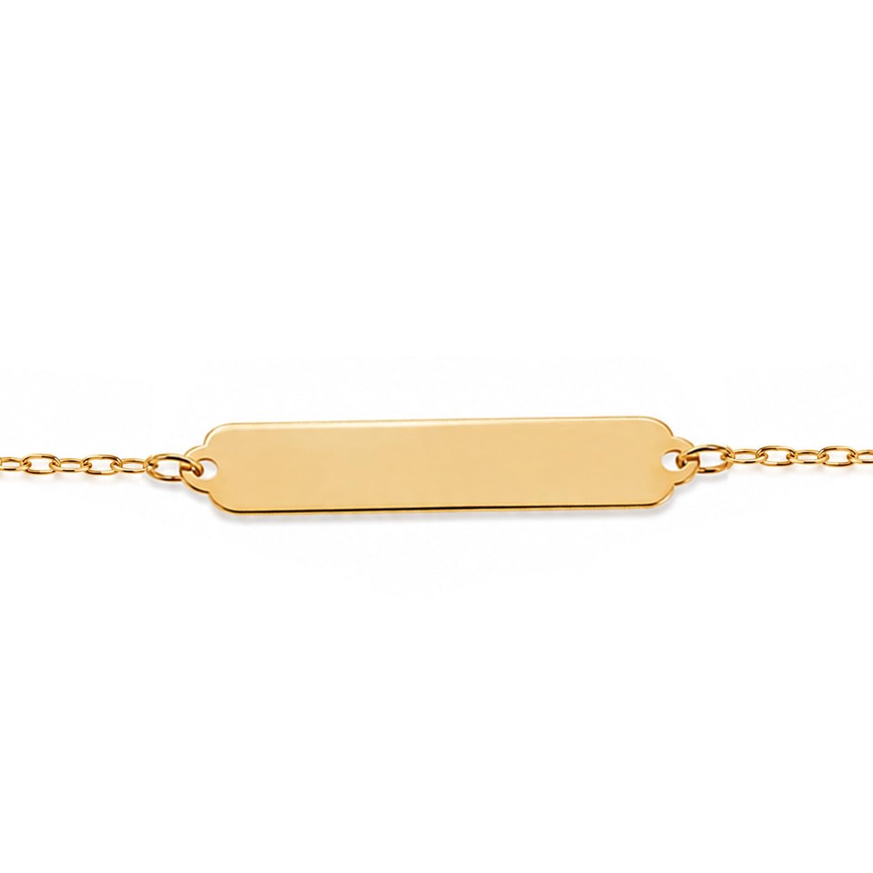 Sakrami Bracelet en argent 925 pour enfants, couleur or jaune, rhodié ou rose + coffret cadeau personnalisé - Bracelet pour naissance, communion ou baptême