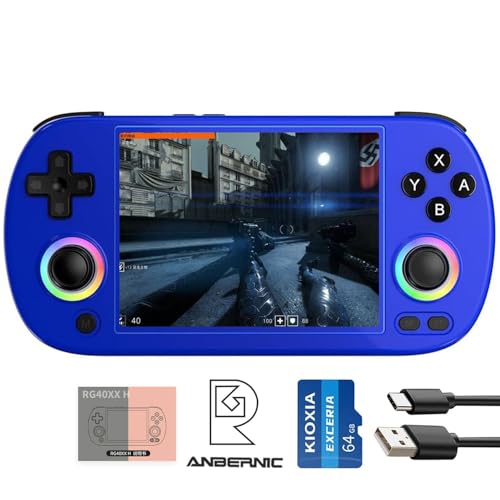 ANBERNIC　RG40XXH　ブルー Amazon | ANBERNIC RG40XXH ポータブルゲーム機 5G WiFi 4.2 Bluetooth