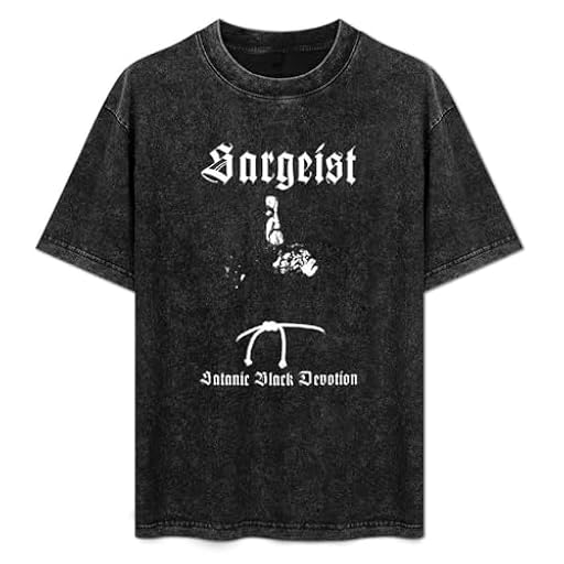 Sargeist Satanic Black Devotion Men´s T-Shirt Unisex Black Cotton Print tee Shirts S | Ya disponible en tu tienda friki favorita! En mundofriki.es!