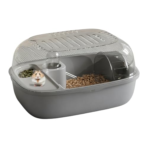 Cage pour Hamster, Habitat Transparent pour Souris Domestiques Maison D'Activités pour Petit Animal avec Bouteille d'eau pour Utilisation en Intérieur