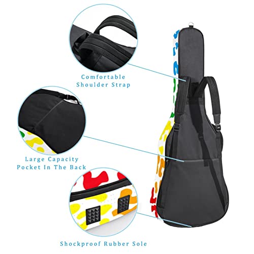 Housse imperméable pour guitare acoustique avec double bandoulière et poche Motif chien mignon Blanc, Multicolore 03… - Les Beatles, Paul McCartney, John Lennon, RIngo Starr, George Harrison Housse imperméable pour guitare acoustique avec double bandoulière et poche Motif chien mignon Blanc, Multicolore 03… – Image 4
