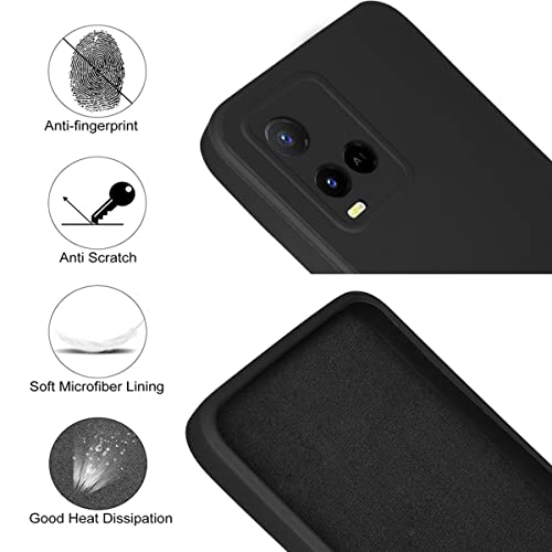 Image of Jkobi Back Cover Case for Vivo Y21 2021 | Y21G (Inside Fiber Cloth | Smooth Matte Finish | Elegant Professional Look |Black)