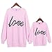 Loalirando Madre e Hija Hijo Sudadera Sin Capucha Camisa de Manga Larga para Estampado Corazón Top Camiseta de Cuello Redondo Primavera Otoño Invierno