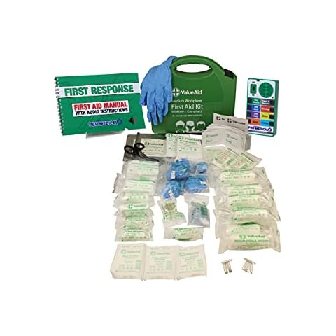 Value Aid Medium BS8599-1:2019 Compliant First Aid Kit & Talking Guide Bundle Cover