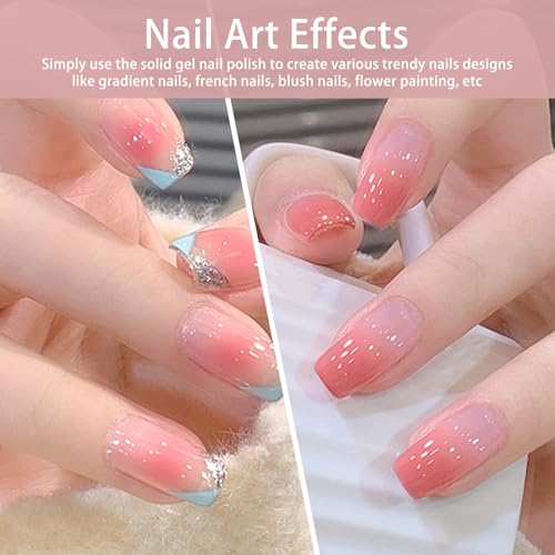4 Colores Gel Paint Rosa Claro para Uñas Nude miniatura 4