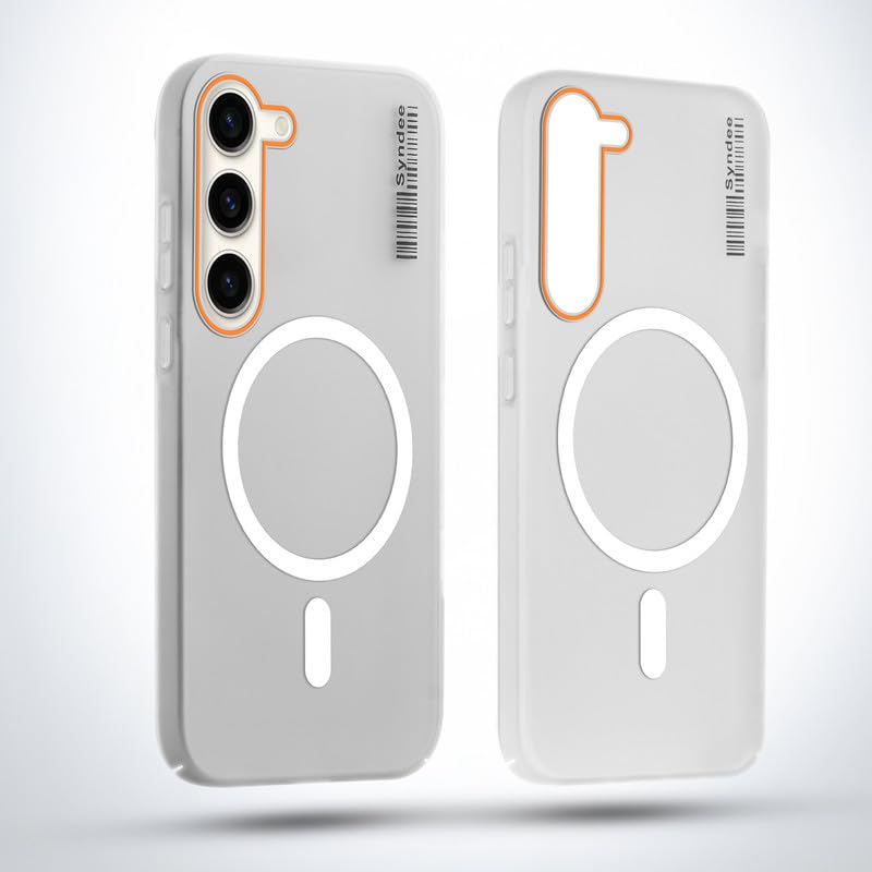 Image of Mr. Case Back Cover for Samsung S23 5G Sleek Frosted Translucent Back with Wireless Charging Support | Anti-Scratch Shockproof Phone Case - White