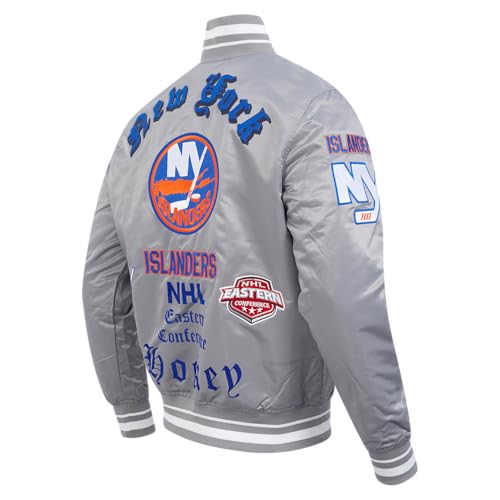 Image of Pro Standard Mens NHL Old English Satin Jacket