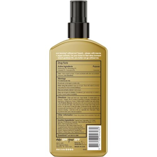 b.tan SPF 7 Deep Tanning Dry Spray | Beach... Please Tanning Oil - Get a Deep Bronze & Golden Tan, Deeply Nourishes Skin from Marula & Argan Oil, Hint of Self Tan, Vegan, Cruelty Free, 236ml - Thumbnail 2