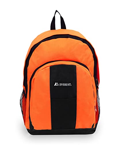 Everest Backpack with Front and Side Pockets, Orange, One Size2