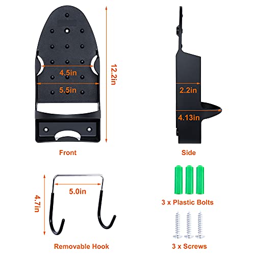 Pensino Ironing Board Hanger Wall Mount Ironing Holder Heat Resistant Iron Hanger With Iron Board Rack For Max 5 Inch Width (Black) #TOP5