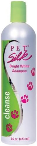 Pet Silk Bright White Shampoo – Dog Whitening & Brightening Shampoo – White Coat Pet Shampoo for Cats, Horses & Rabbit – For Dog with…