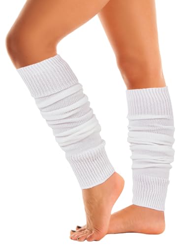 Image of Mysocks Leg Warmers Extra Soft Stylish Fancy Winter 80s Party Dance Neon Long Legwarmers for Women Girls Ladies