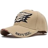 GAOXUQIANG Hombre EEUU Navy BEASBALL Cop Sellos DE Navidad Cap TACTICA EJÉRCITO CAPULAR CAMPIRO Gorras Snapback Hat para Adultos,Caqui,L
