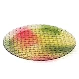 Puremagics Bunter runder gewebter Kristalldekorationsteller, 27,9 cm Durchmesser, bunt