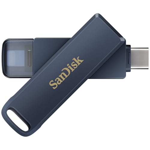 Sandisk 64Gb Phone Drive Chiavetta Usb Per Iphone/Ipad, Pc E Mac (2-In-1 Archiviazione Iphone, Con Connettori Lightning E Usb-C Backup Automatico, Pro