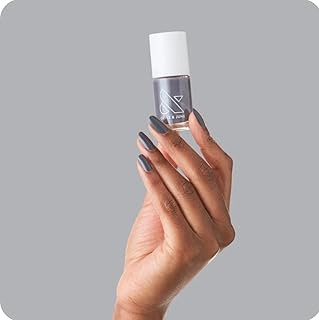 Long Lasting Nail Polish | Plump Gel-Like Finish No Lamp Needed | Lasts up to 10 days | Salon-Quality Color at Home | Vegan & Cruelty-Free Chip-Resistant | 100% CHANCE | Gunmetal Blue