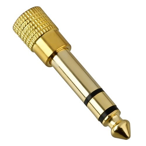 Toogoo Quality Headphone Adapter Stereo Gold Plug 1/4" (6.3Mm) Male To 1/8" (3.5Mm) Female #TOP5