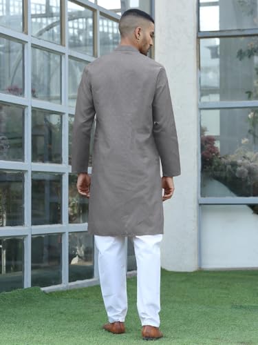 Image of KRAFT INDIA Men's Cotton Kurta Pyjama Set | Woven Design Traditional Ethnic Wear | Festive, Wedding & Casual Outfit | Comfortable & Breathable Fabric