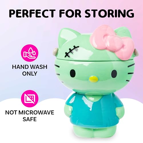 *YMMV* $17.49 Silver Buffalo Sanrio Hello Kitty Frankenstein, Ceramic Cookie Jar | Sculpted, 7 x 5.75 x 9.75 Inches - image 4