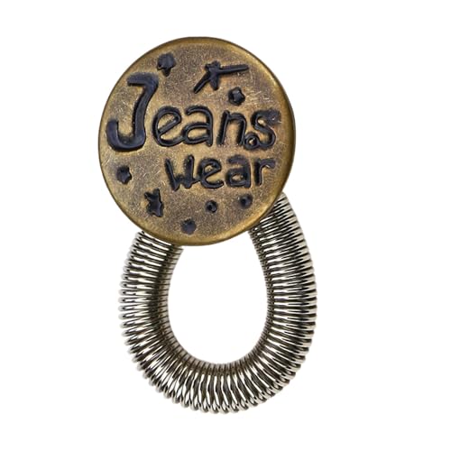 Générique - Rallonge de boutons pour pantalons, rallonges de taille pour pantalons - Ajusteur de bouton d'extension de taille de pantalon rétractable pour jeans,Civière de taille en Jean, extension de bouton déco