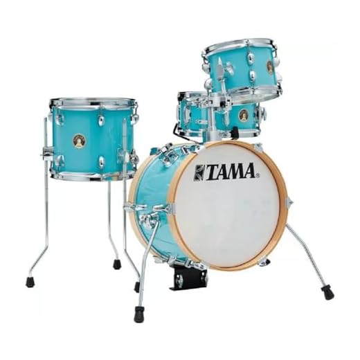 TAMA Kit de tambor Club-Jam Flyer Ultra Compact Drum 4 uds. - Hardware Aqua Blue/Chrome
