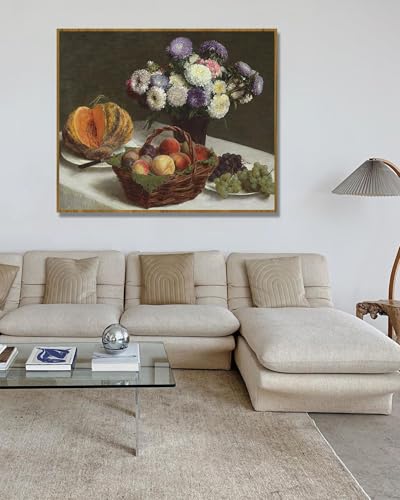 Tableaux Henri Fantin Latour nature morte impression sur toile 30x36cm