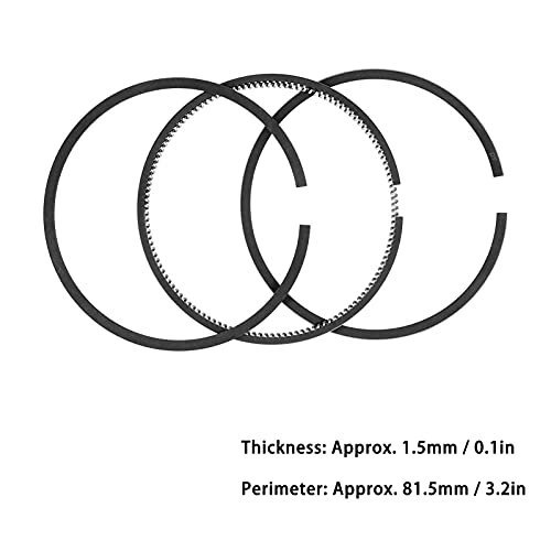 Anel de pistão com bomba de água, 3 peças de anel de pistão para motor para agricultura geradora