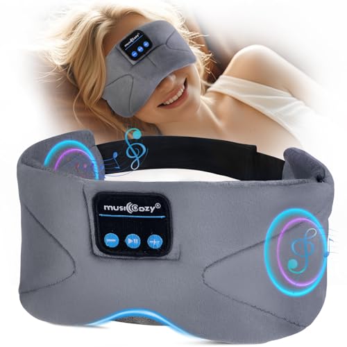 Masque de sommeil Bluetooth contre la lumière et le bruit avec écouteurs intégrés lavables