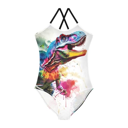 Toddler Colorful Trex Dinosaur One Piece Swimsuits for Girls 3T 202b5914