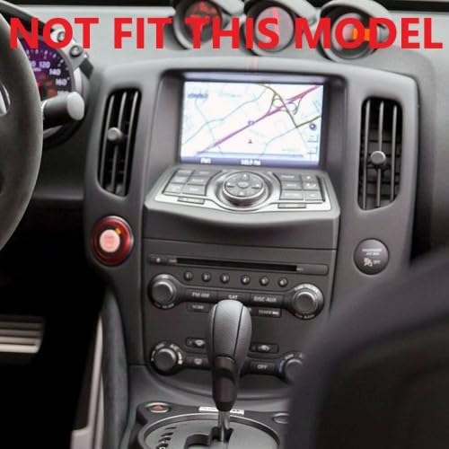 Miniatura 7 de Fewshaw Cubierta del panel de radio de la consola central del estilo de fibra de carbono, accesorios de ajuste de botón de CA para Nissan 370Z