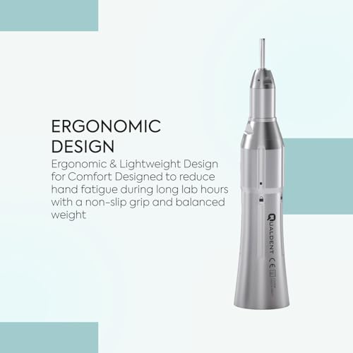 Image of Qualdent Straight Micromotor Handpiece for Dental Laboratory | Stainless Steel Body | Autoclavable up to 135C | Compatible with Standard Micromotor Units | Ergonomic Design | Low Noise Operation