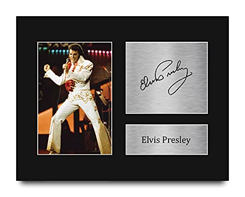 HWC Trading Elvis Presley Gifts USL Printed Signed Autograph Picture for Music Memorabilia Fans - US...