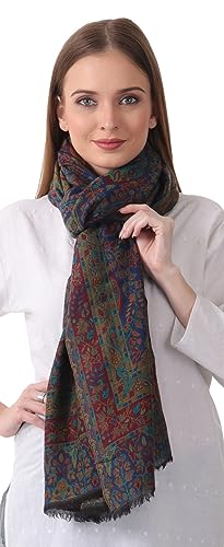 EH 100% PURE CASHMERE WOOL TRADITIONAL KANI WEAVE PASHMINA SUPER SOFT WARM LIGHT STOLE SCARF WRAP KANI2