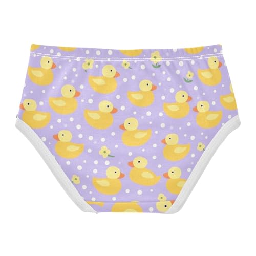 Wusikd Yellow Ducks Girls' Underwear Cotton Lavender Girls Briefs Soft Toddler Underwear 2T2