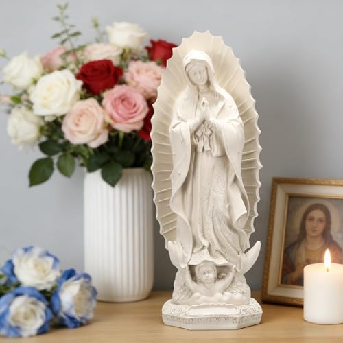Estatua Virgen de Guadalupe 30 cm Figura Virgen María miniatura 2