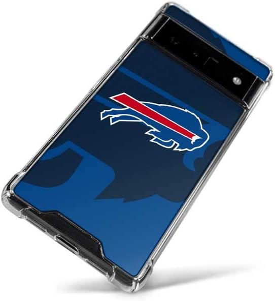 Skinit Clear Phone Case Compatible with Google Pixel 6 - Officially Licensed NFL Buffalo Bills Double Vision Design
